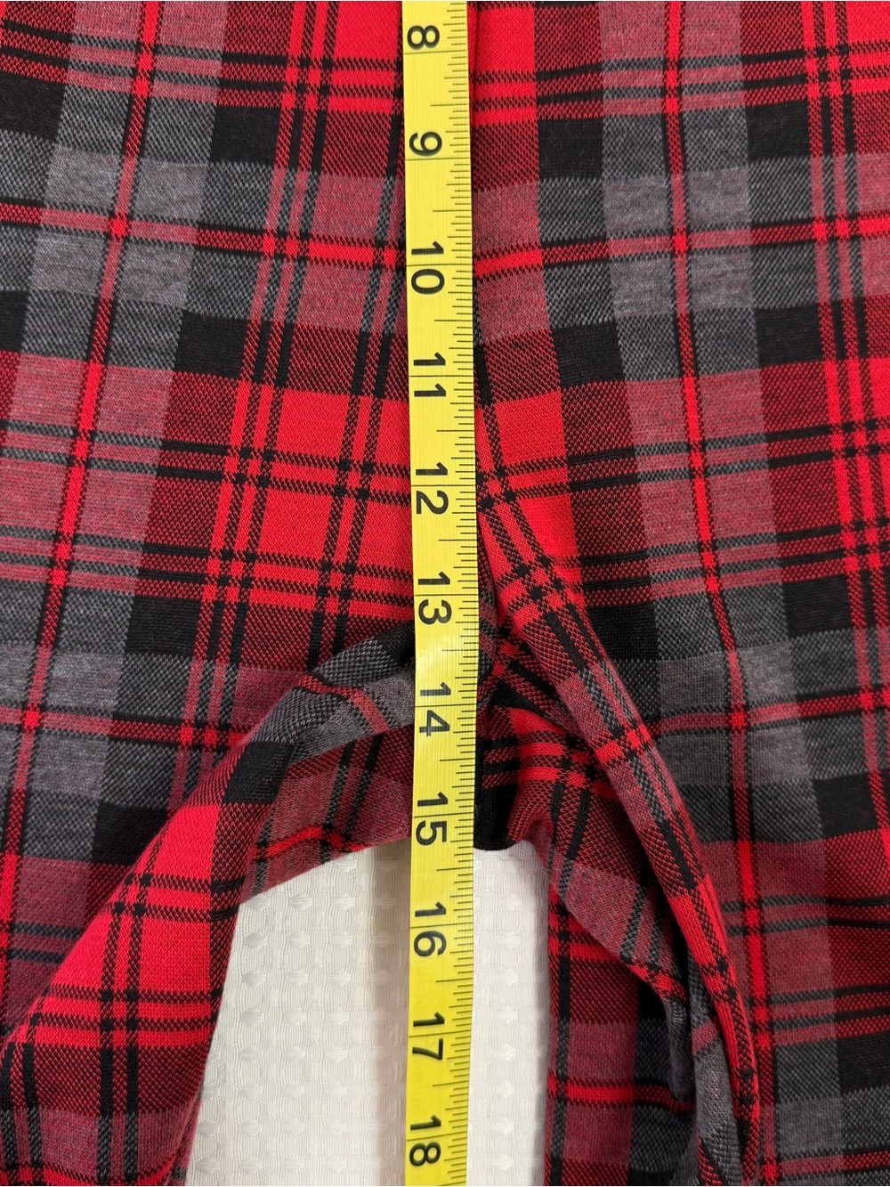 ModCloth Plaid Pants Red Black Holiday Tartan Stretch Ankle Christmas Size 1X - Picture 10 of 12